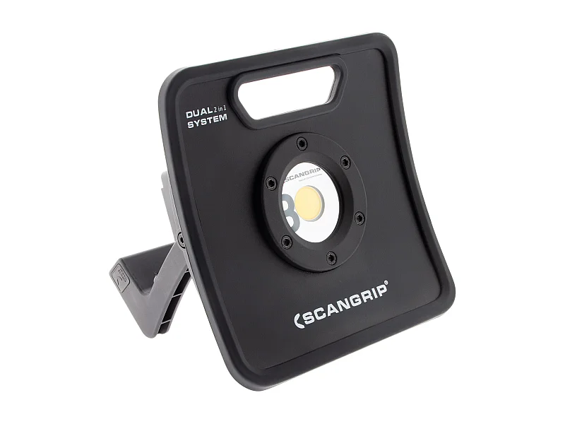 Universele LED-schijnwerper 4000lm IP67 met oplaadbare batterij 14u, 5m kabel, 5 lichtniveaus, aluminium behuizing