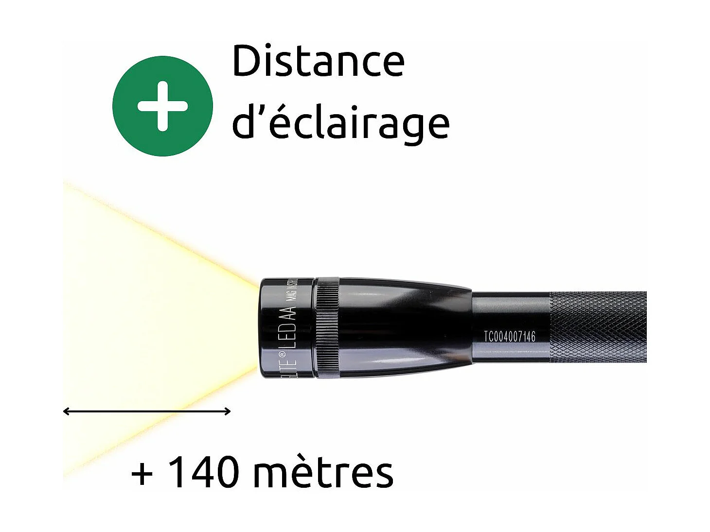 Kompakte Mini-LED-Taschenlampe SP22 - 97 Lumen - 16 cm - Schwarz - Maglite