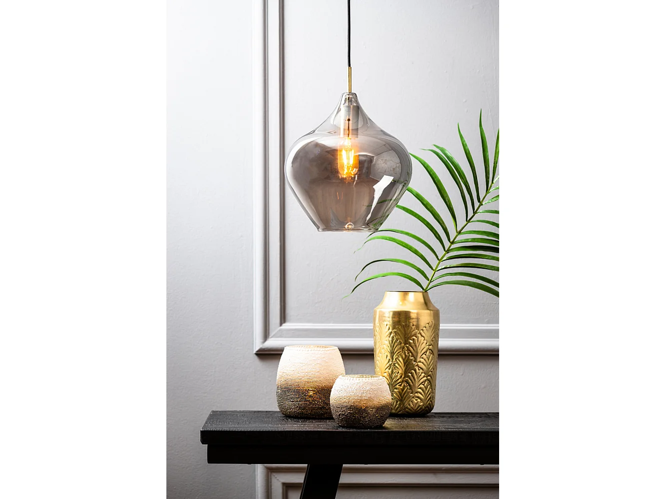 Suspension RAKEL - Ø27x29,5cm - Bronze