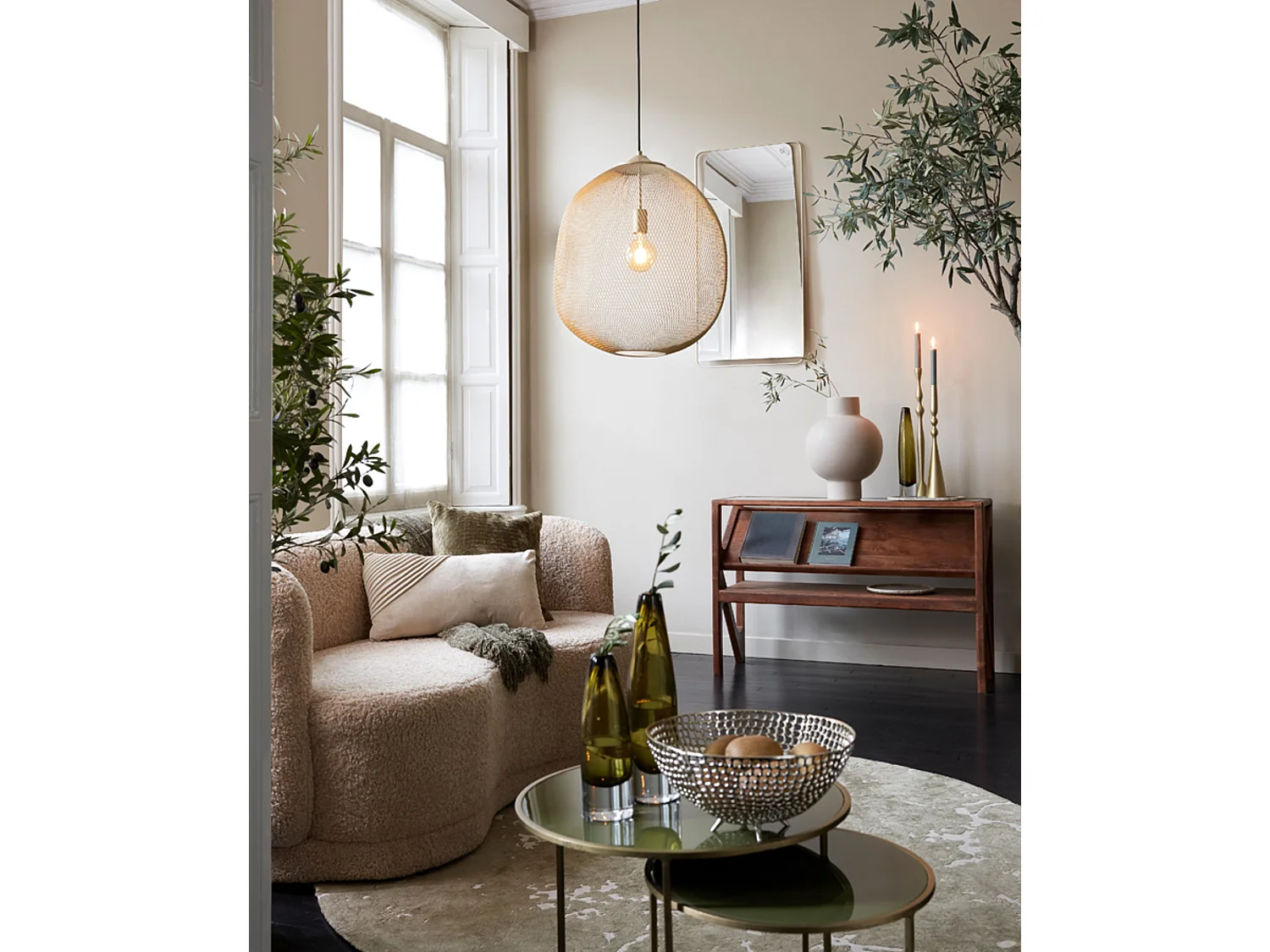 Hanglamp MOROC - Ø40x45cm - Goud