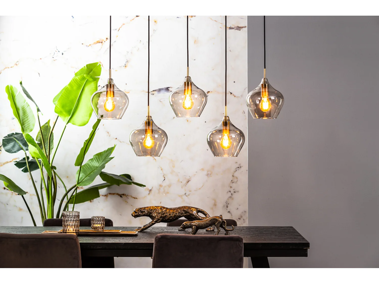 Suspension RAKEL - 104x20x120cm - Bronze