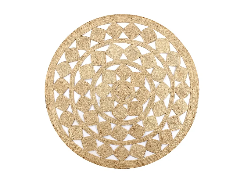 Teppich Handgefertigt Jute Geflochten 90 cm