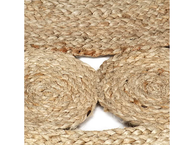 Tapis fait à la main Jute tressée 90 cm