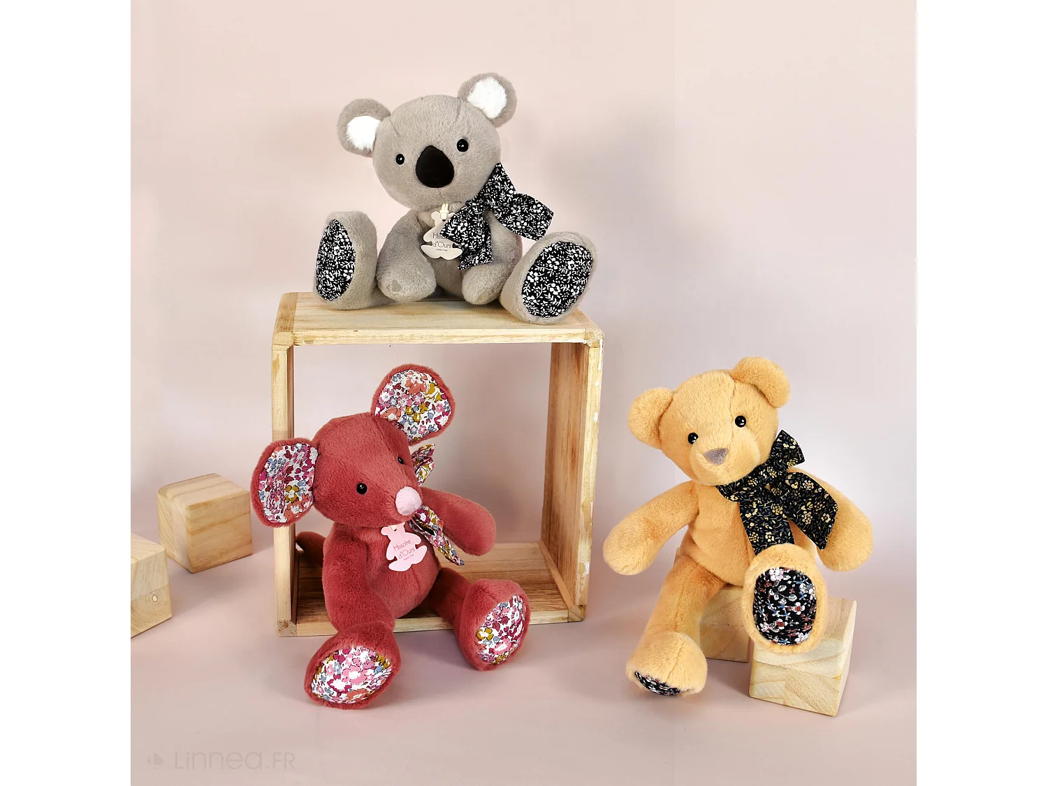 Peluche 25 cm polyester collection COPAINS CALINS koala gris