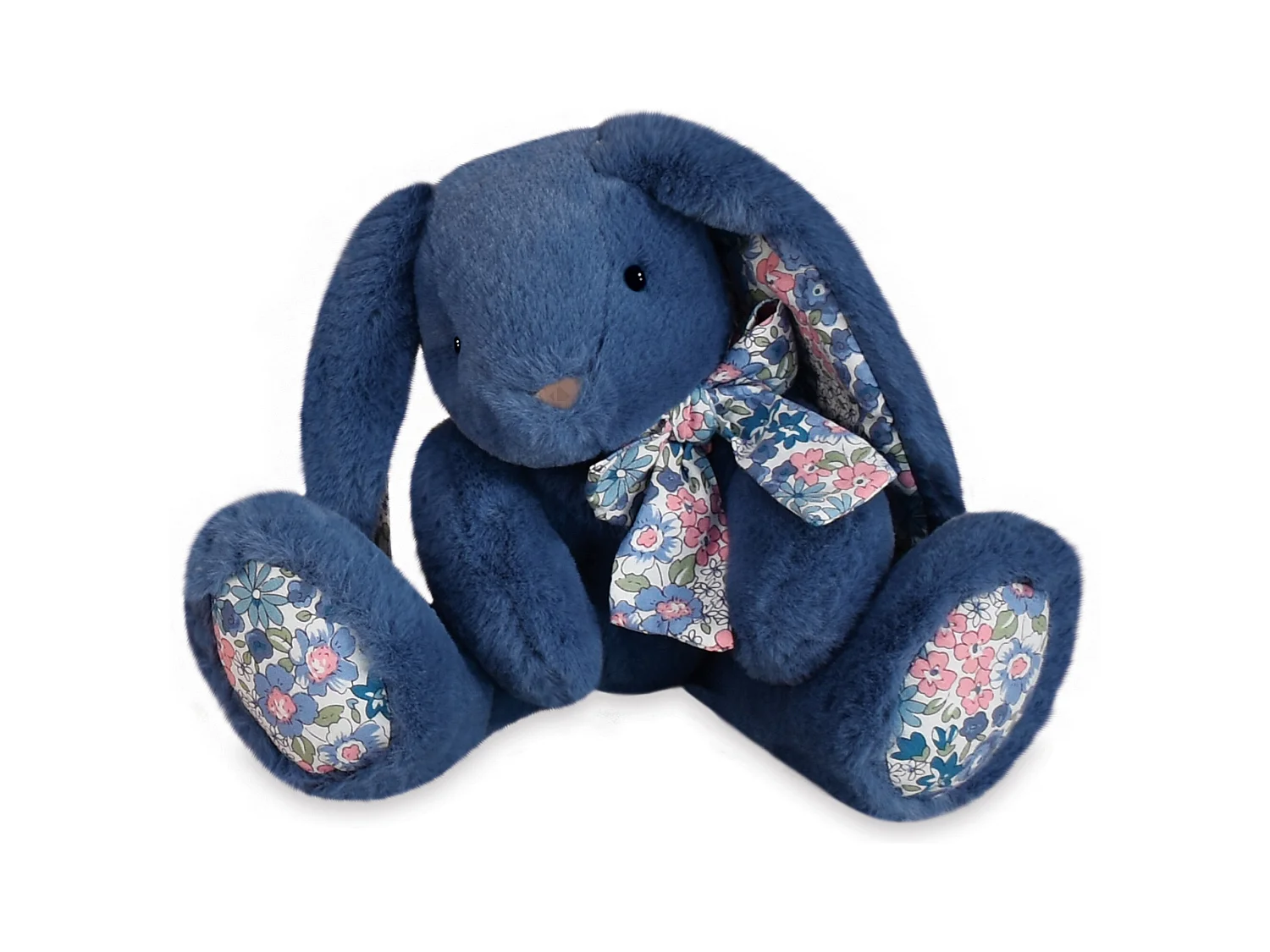 Peluche 25 cm polyester collection COPAINS CALINS lapin bleu