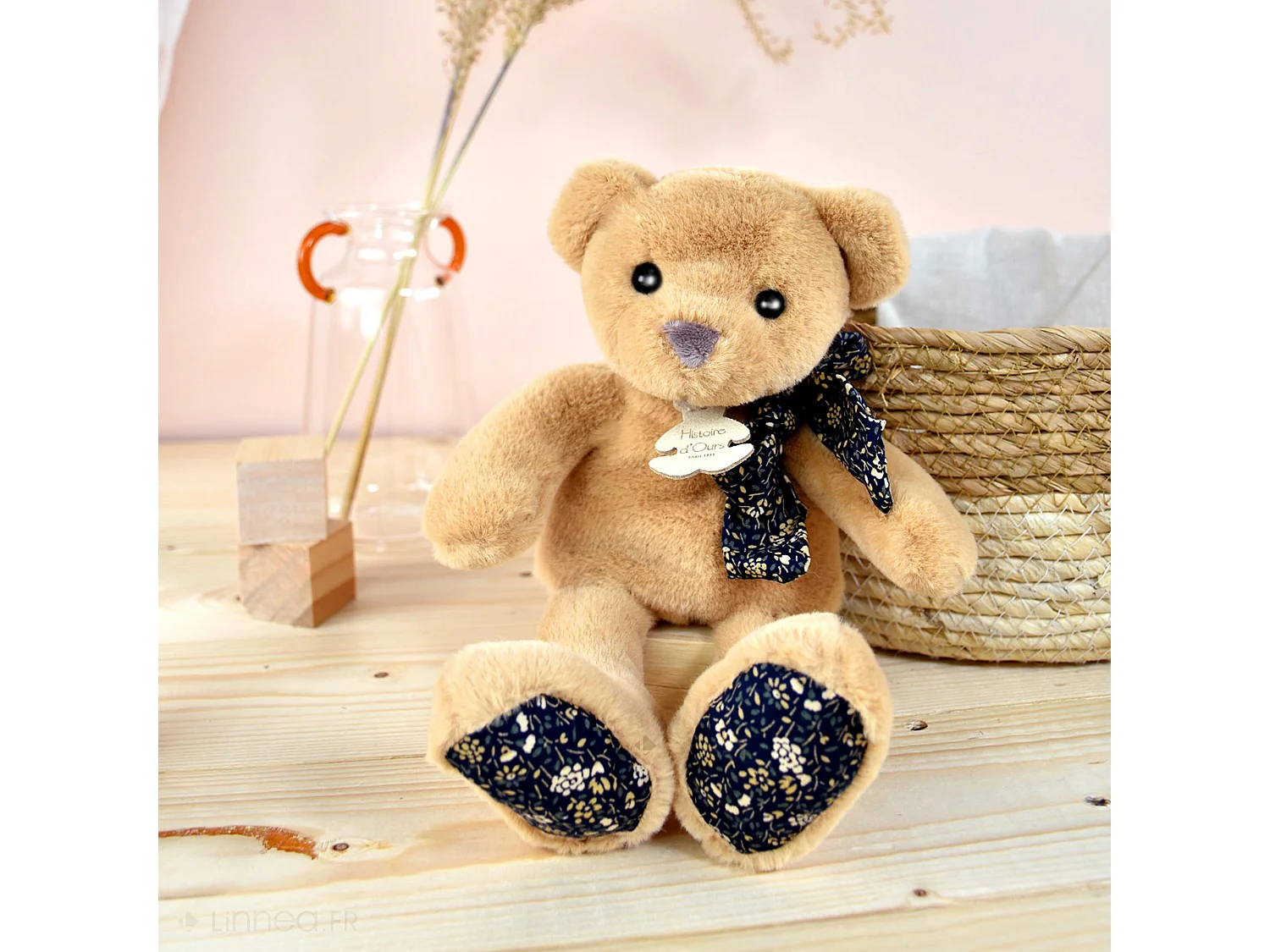 Peluche 25 cm polyester collection COPAINS CALINS ours marron