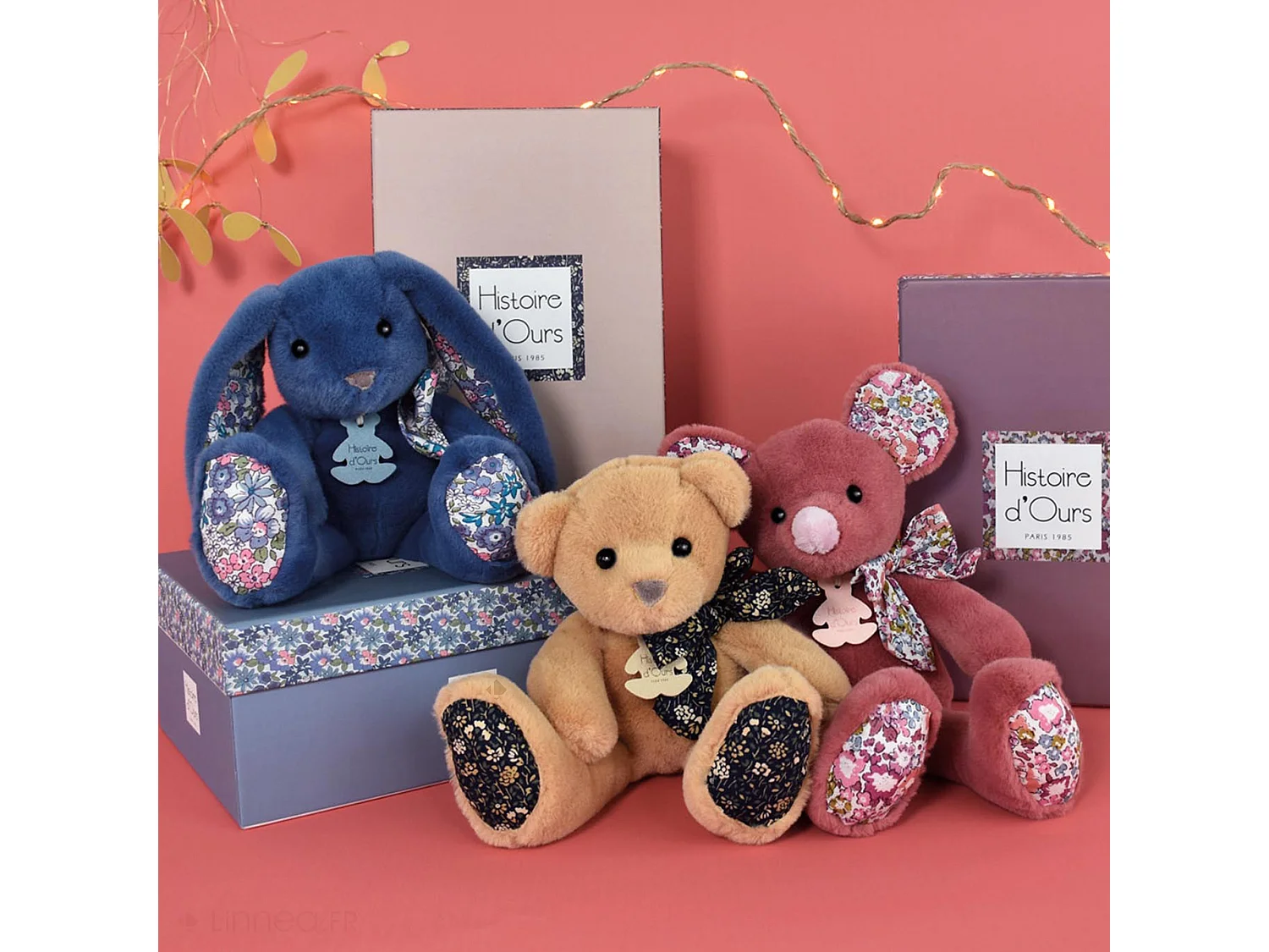 Peluche 25 cm polyester collection COPAINS CALINS ours marron