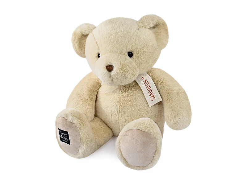 Peluche ours 28 cm polyester collection LE NOUNOURS beige vanille
