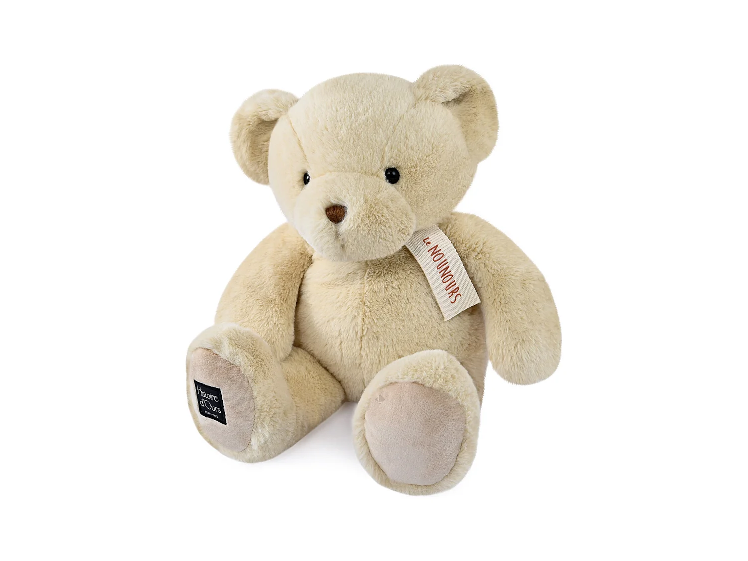 Peluche ours 28 cm polyester collection LE NOUNOURS beige vanille