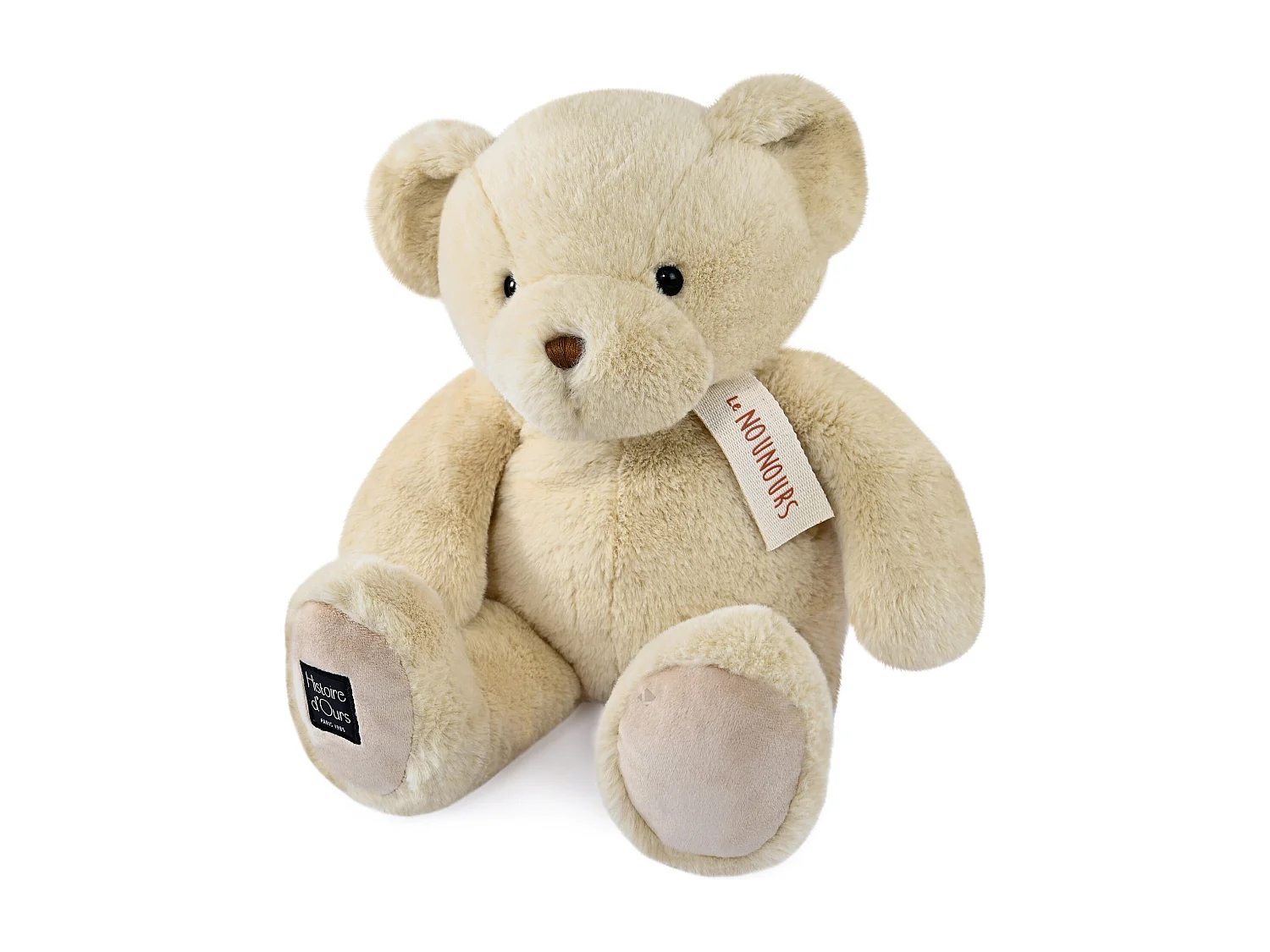 Peluche ours 28 cm polyester collection LE NOUNOURS beige vanille