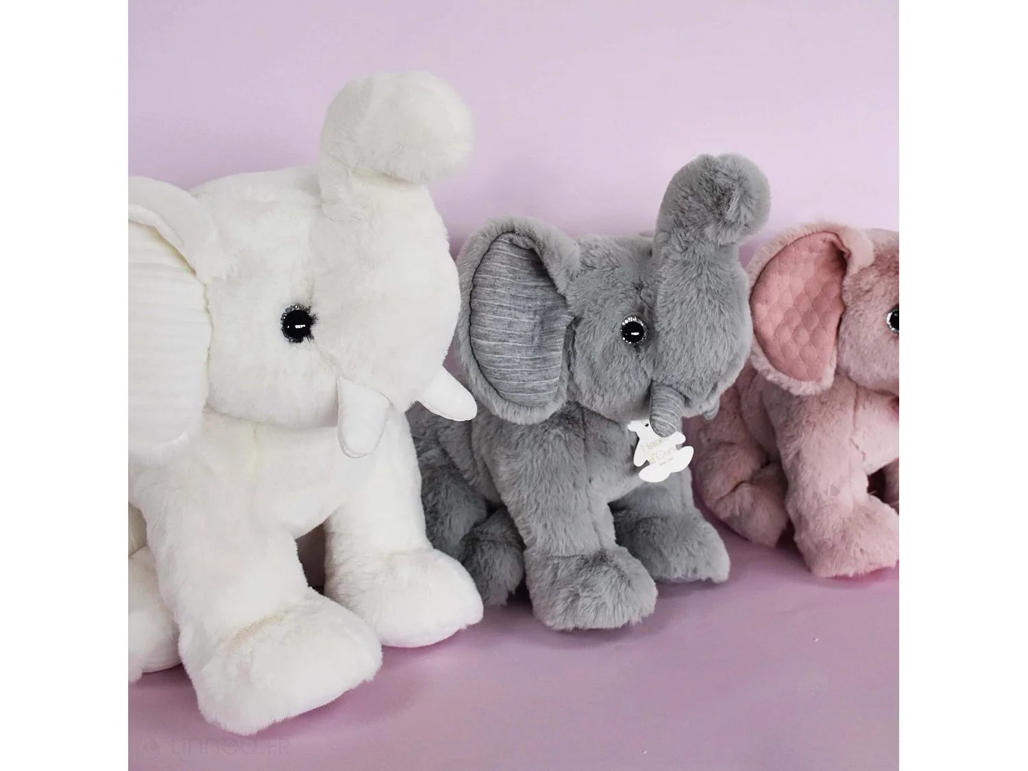 Peluche éléphant 35 cm polyester collection PREPPY CHICS rose
