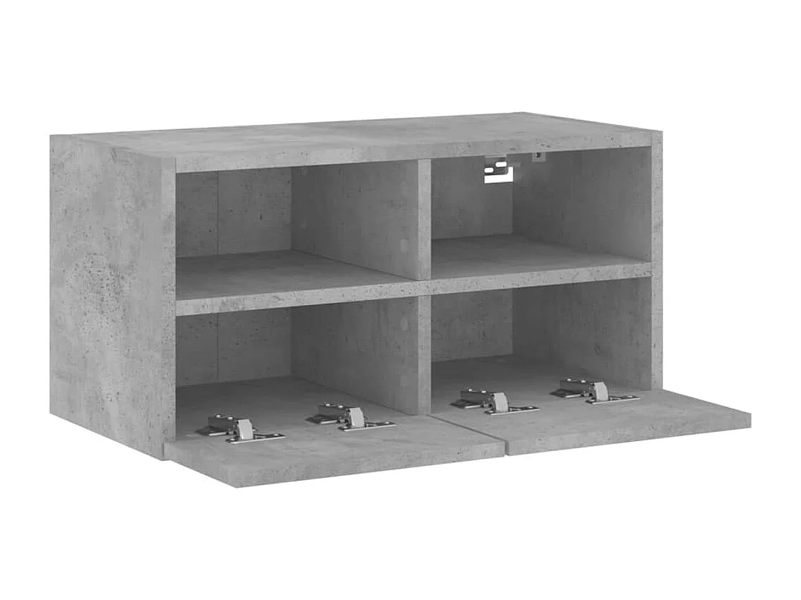 Mobile TV a Parete Grigio Cemento 60x30x30 cm Legno Multistrato