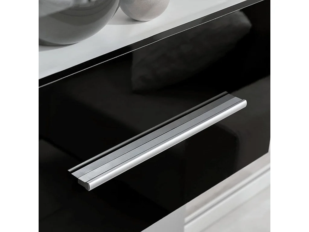 Mobili con Vetrina Parete Unità TV 5 pz con Luci LED Nero