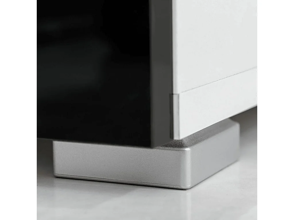 Mobili con Vetrina Parete Unità TV 5 pz con Luci LED Nero