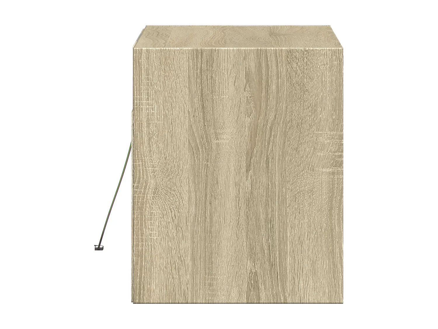 Mobile TV a Parete con Luci LED Rovere Sonoma 80x31x35 cm