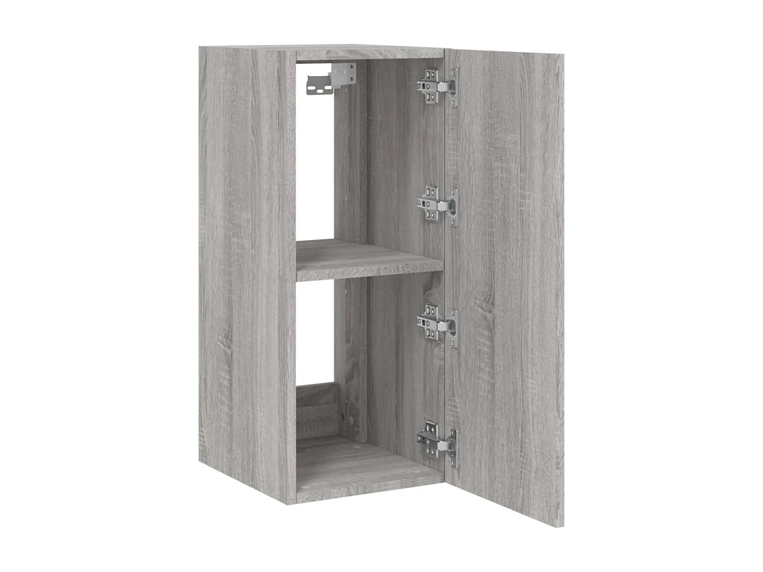 Mobile TV a Parete con Luci LED Grigio Sonoma 30,5x35x70 cm