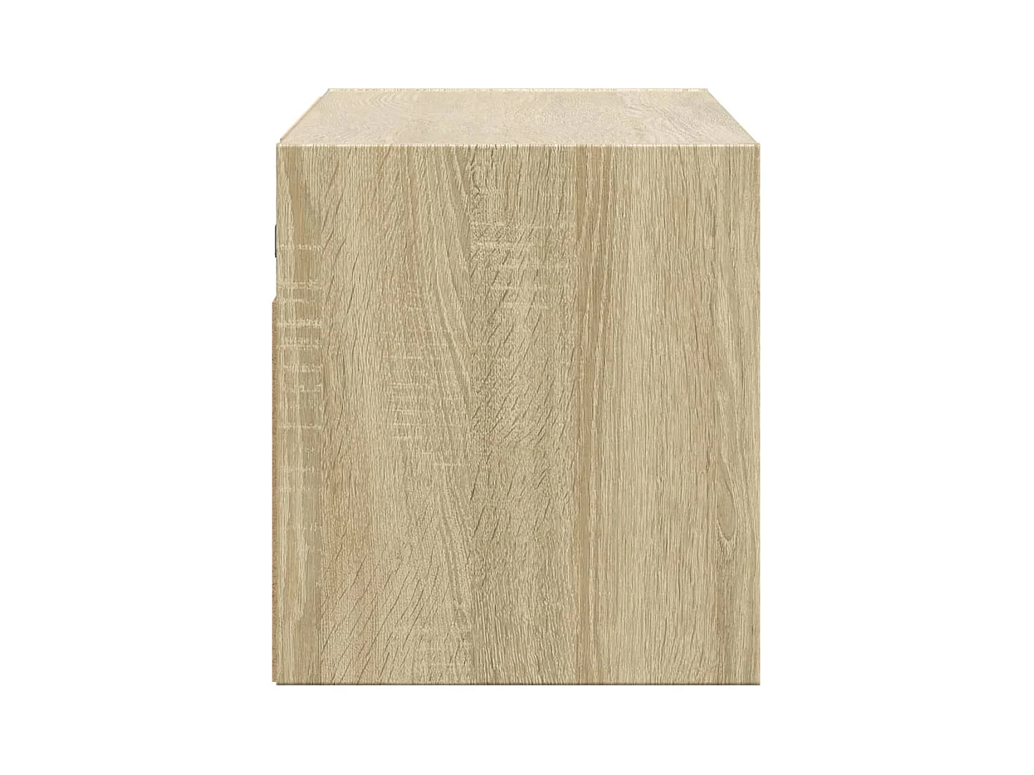 Mobile TV a Parete con Luci LED Rovere Sonoma 100x31x35 cm