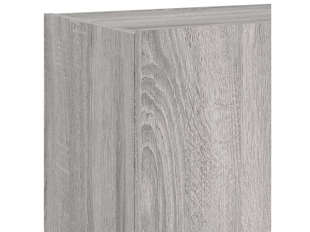 Mobile TV a Parete con Luci LED Grigio Sonoma 100x35x41 cm