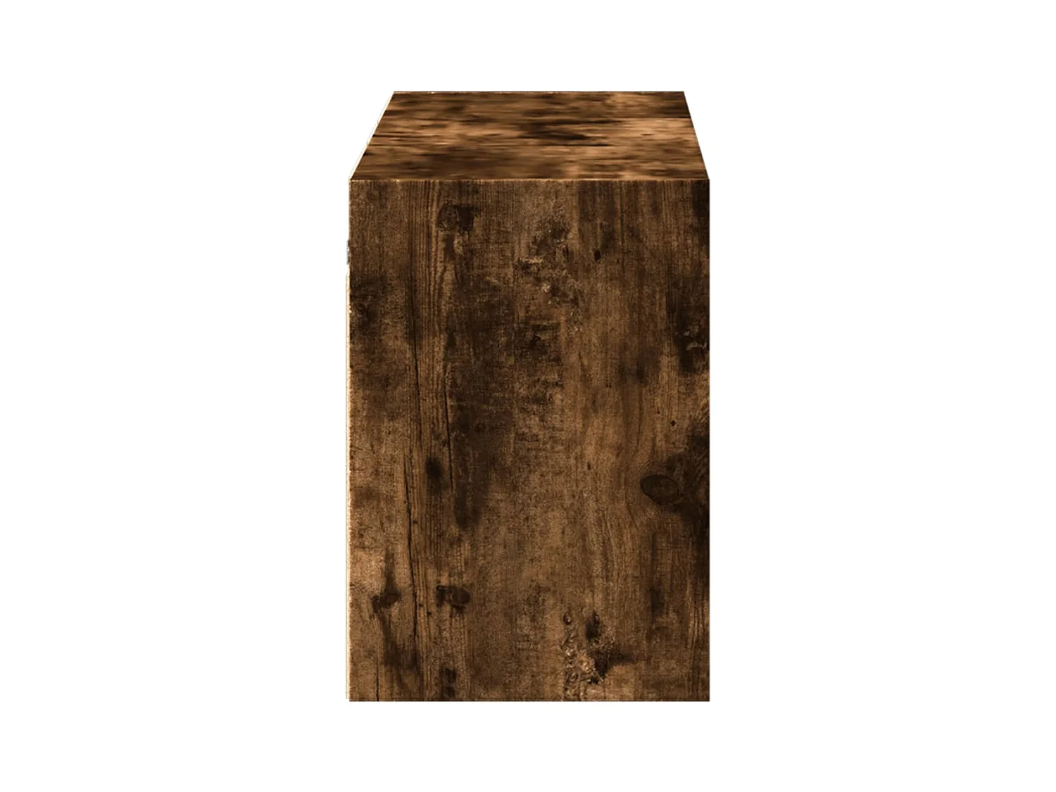 Mueble de TV de pared con luces LED roble ahumado 130x31x45 cm