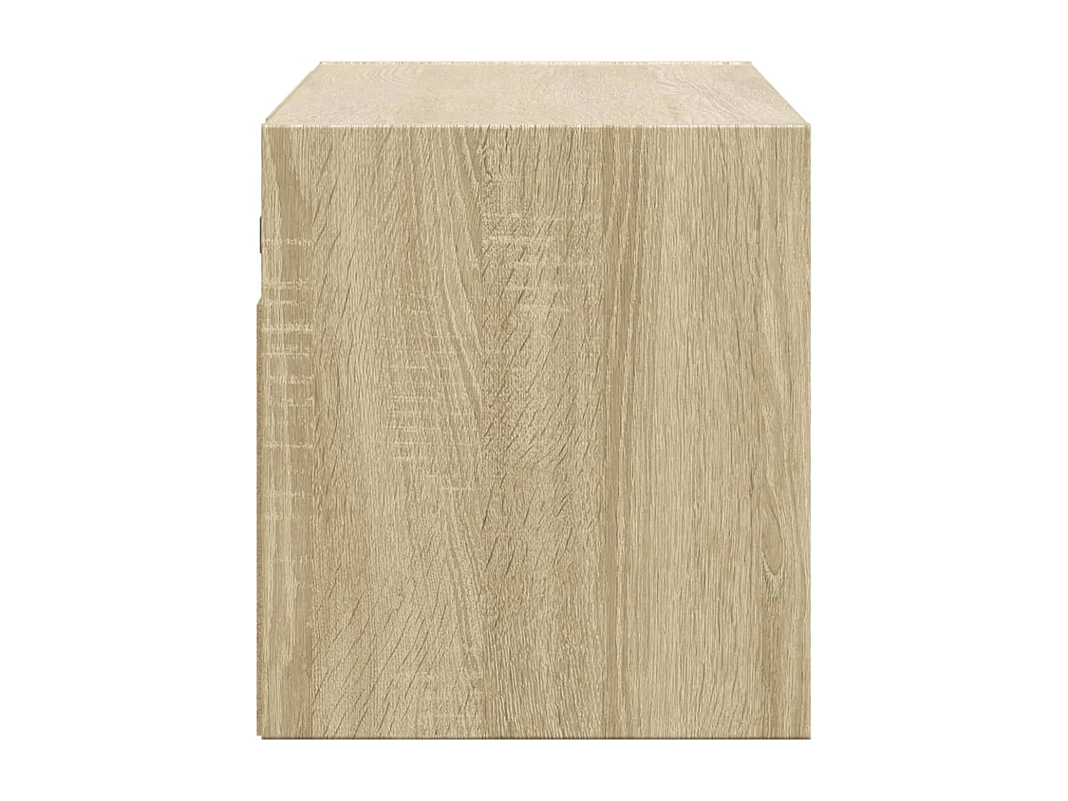 Mobile TV a Parete con Luci LED Rovere Sonoma 80x31x35 cm