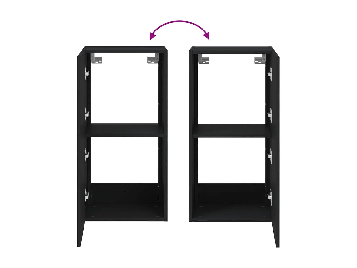 Móvel de parede para TV com luzes LED 40,5x35x80 cm preto