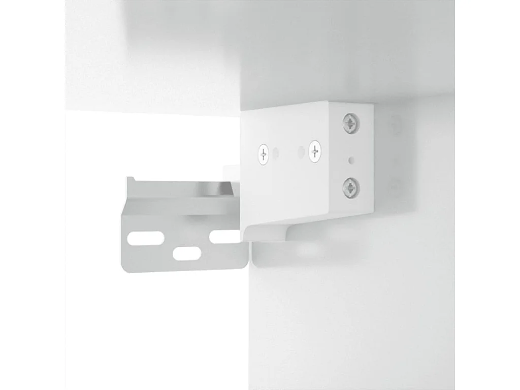 Meuble TV mural Blanc brillant 100x34,5x40 cm