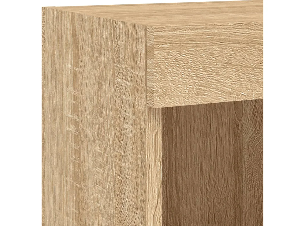 Meuble TV mural avec lumières LED chêne sonoma 100x30x40 cm