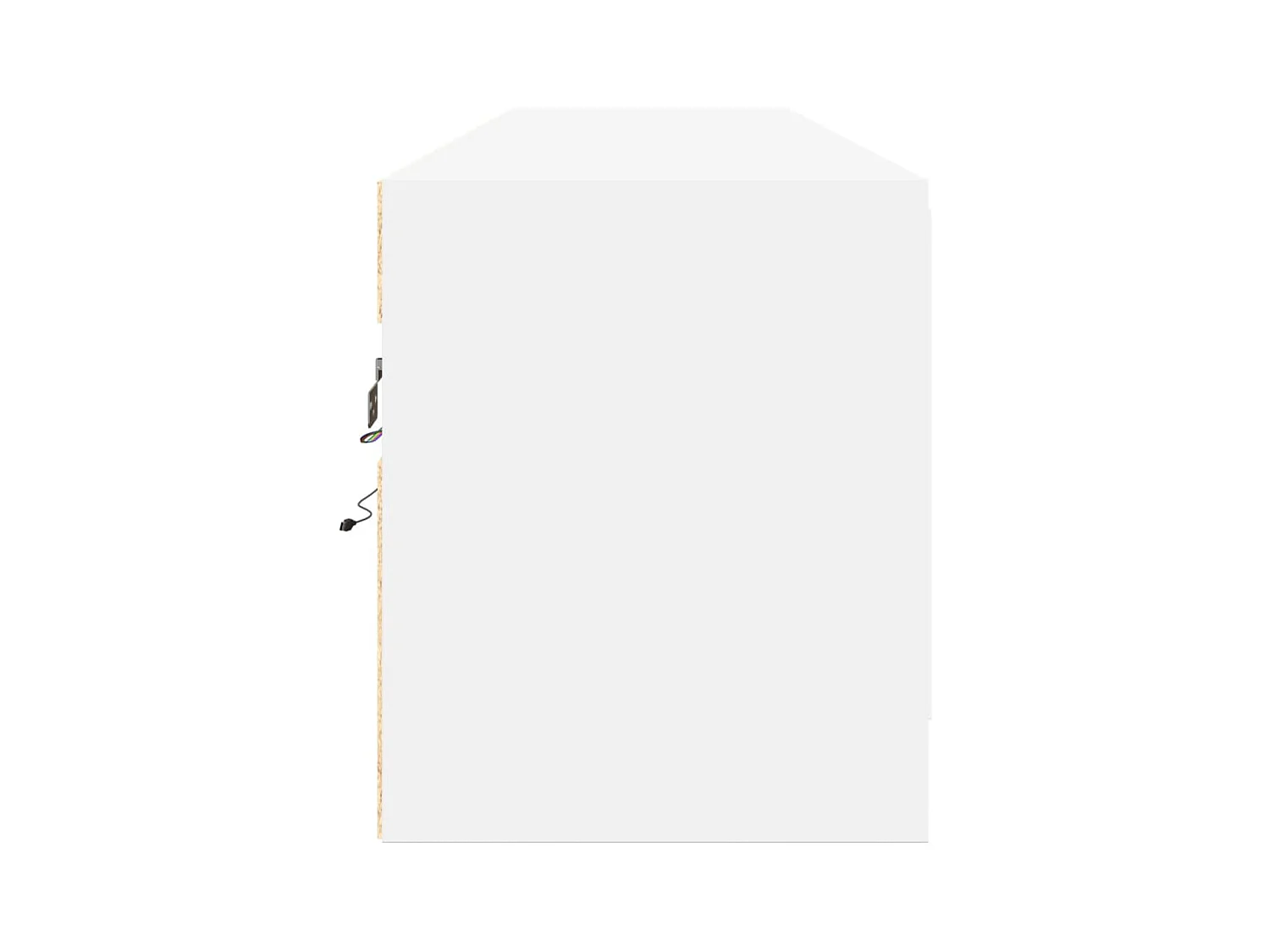 Mueble de TV de pared con LED blanco 180x31x38 cm