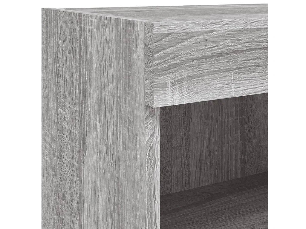 Mueble de TV de pared con luces LED gris Sonoma 60x30x40 cm