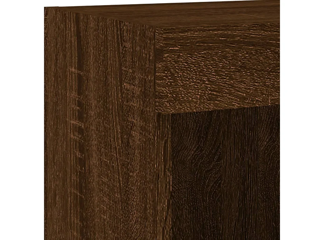 Móvel parede p/ TV c/ luzes LED 100x30x40 cm carvalho castanho