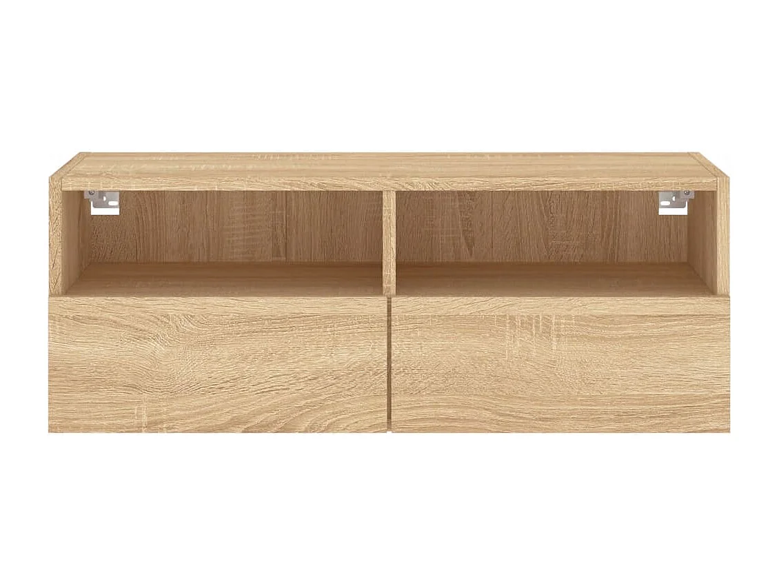 Meuble TV mural chêne sonoma 80x30x30 cm bois d'ingénierie