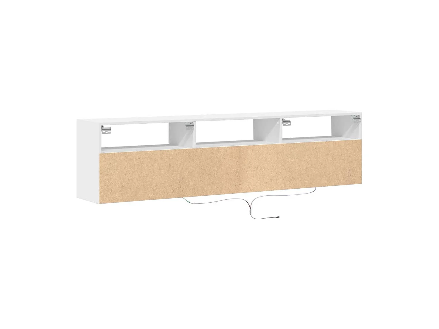 Meuble TV mural avec LED blanc 180x31x45 cm