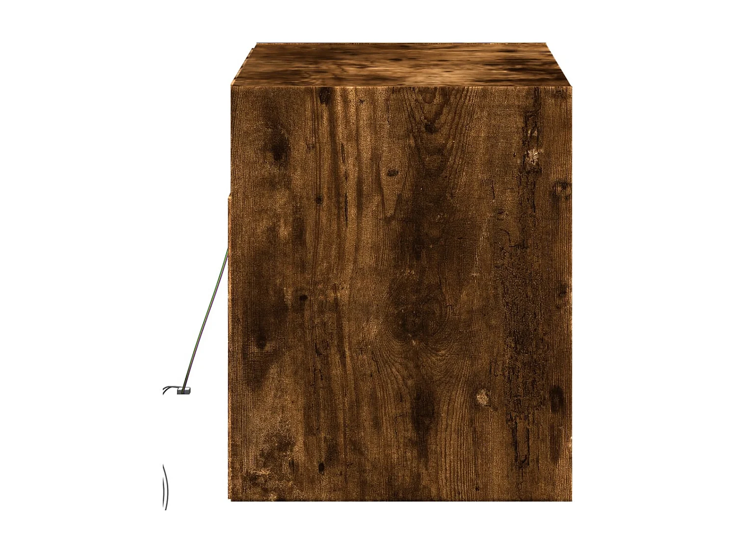 Mobile TV a Parete con Luci LED Rovere Fumo 100x31x35 cm