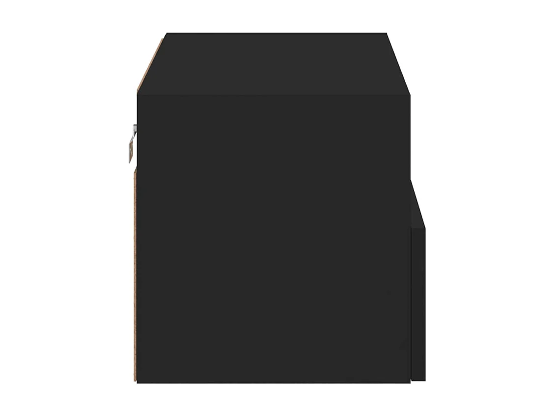 Meuble TV mural noir 60x30x30 cm bois d'ingénierie