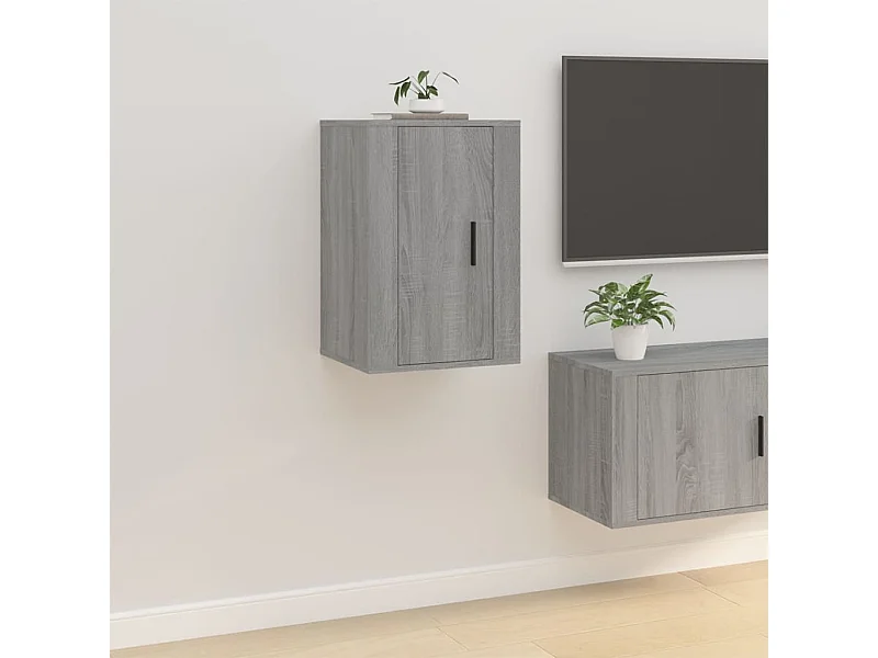 Tv-wandmeubel 40x34,5x60 cm grijs sonoma eikenkleurig