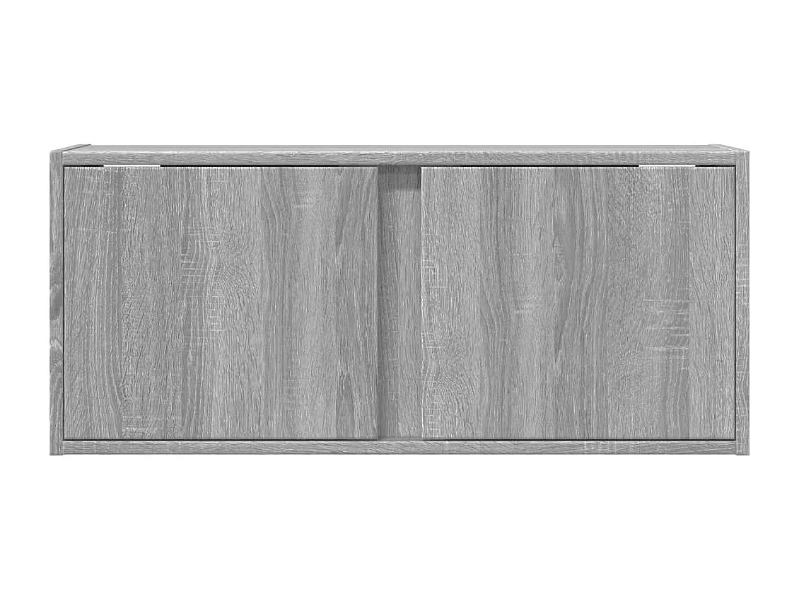 Mueble de TV de pared con luces LED gris Sonoma 80x31x35 cm