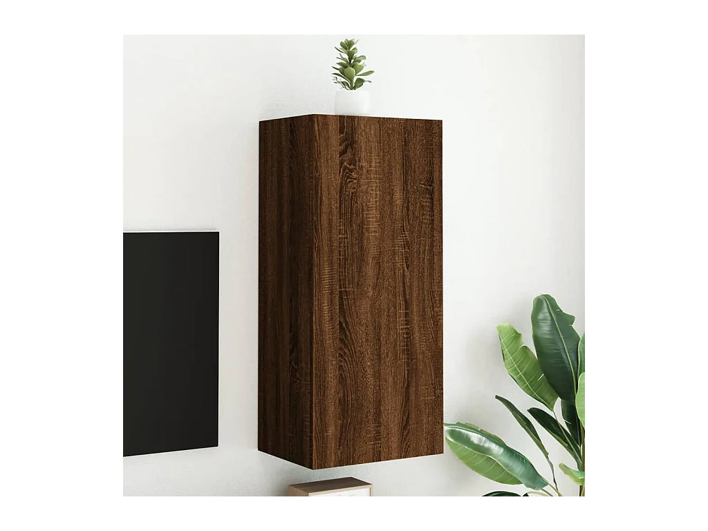 TV-Wandschrank Braun Eiche-Optik 40,5x30x90 cm Holzwerkstoff