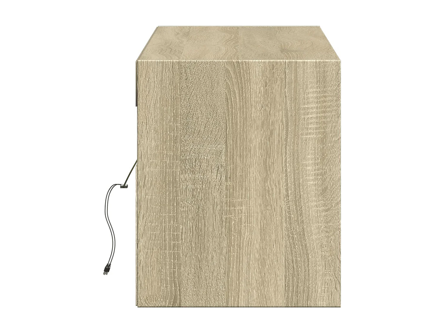 Mueble de TV de pared con luces LED roble Sonoma 140x31x38 cm