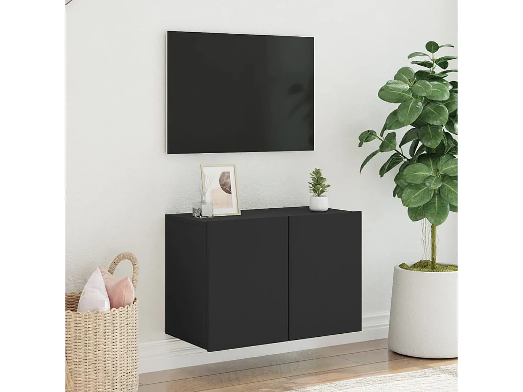 Mobile TV a Parete Nero 60x30x41 cm