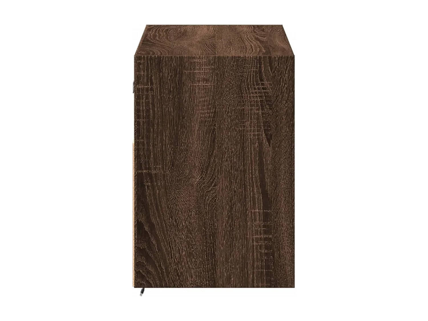 Móvel de parede p/ TV luzes LED 100x31x45 cm carvalho castanho