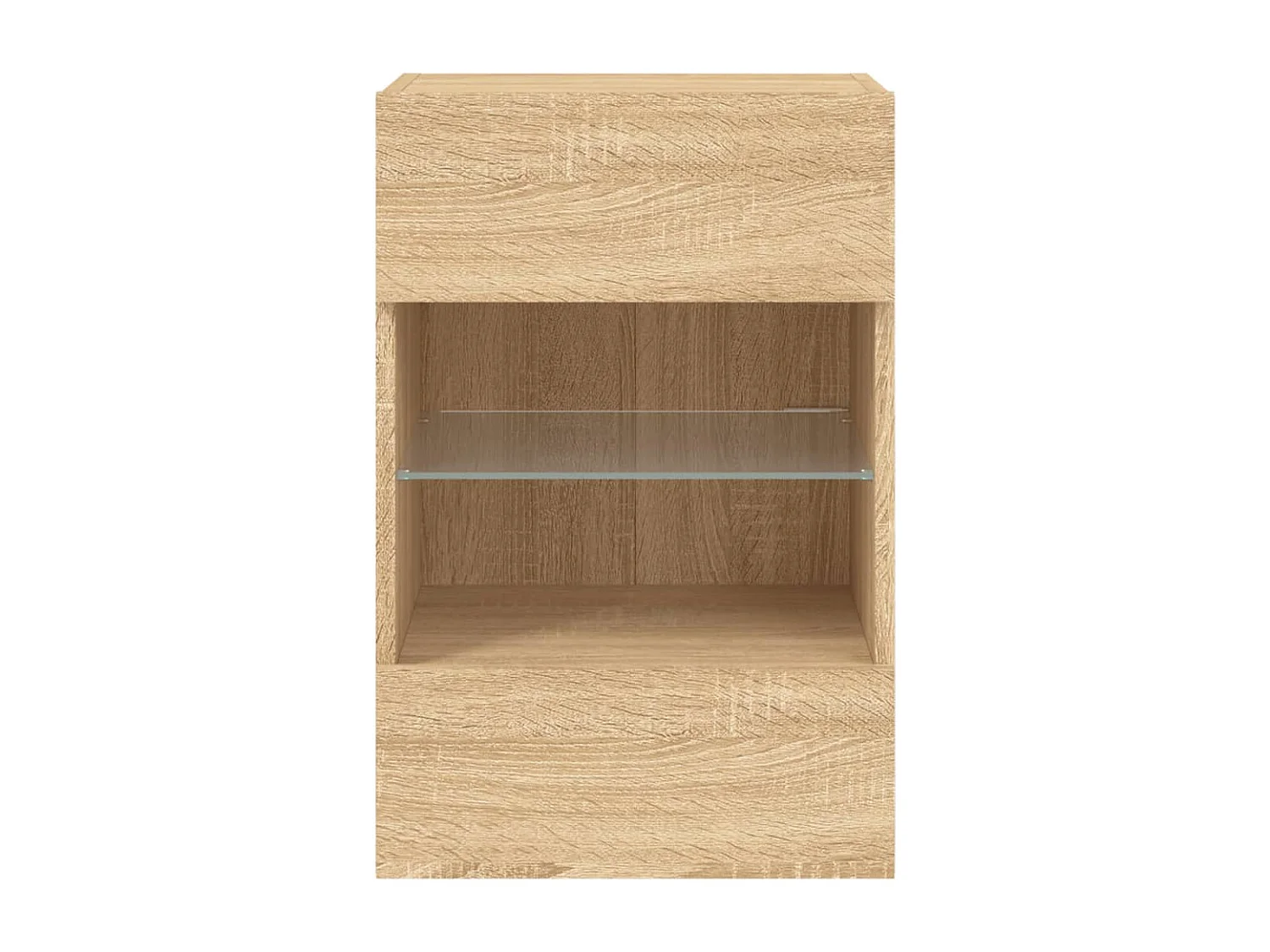 Mobile TV a Parete con Luci LED Rovere Sonoma 40x30x60,5 cm