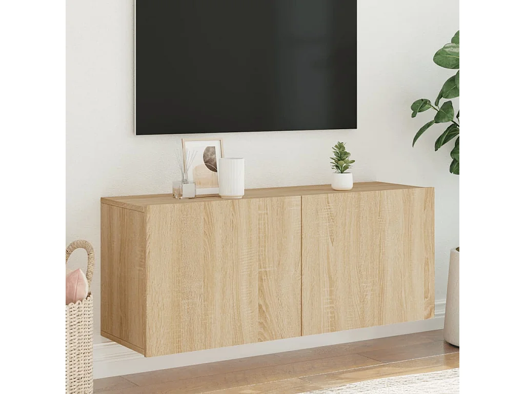 Mobile TV a Parete Rovere Sonoma 100x30x41 cm