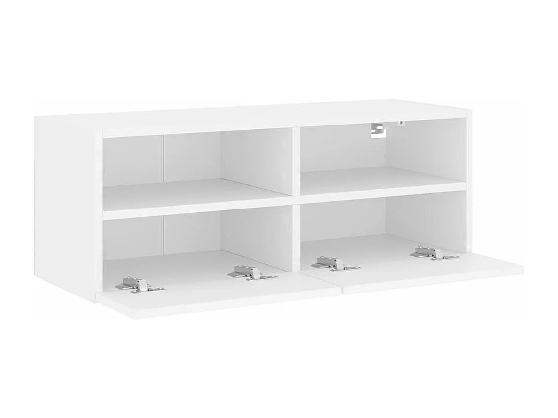 Mueble de pared para TV madera de ingeniería blanco 80x30x30 cm