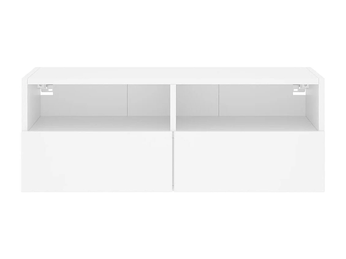 Mueble de pared para TV madera de ingeniería blanco 80x30x30 cm
