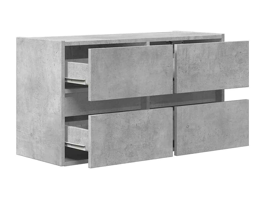 Mueble de TV de pared con luces LED gris hormigón 80x31x45 cm