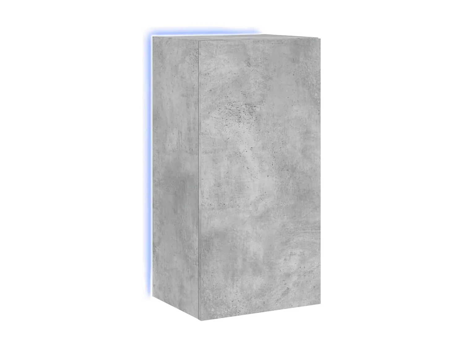 Mobile TV a Parete con Luci LED Grigio Cemento 40,5x35x80 cm