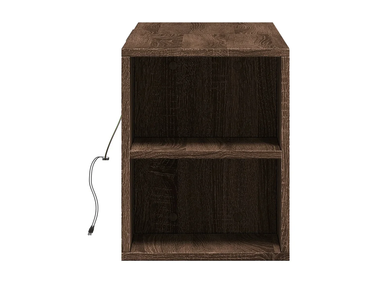 Mobile TV a Parete con Luci LED Rovere Marrone 135x31x39,5 cm