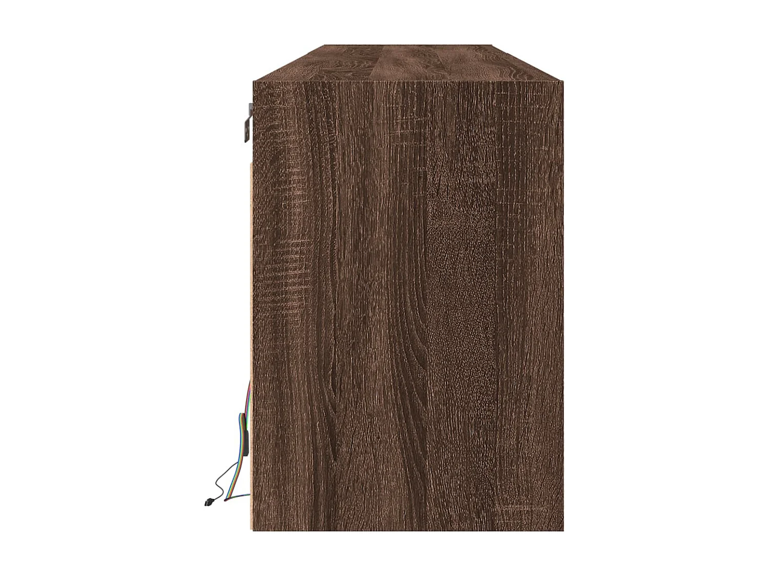 TV-Wandschrank mit LED Braun Eichen-Optik 180x31x45 cm