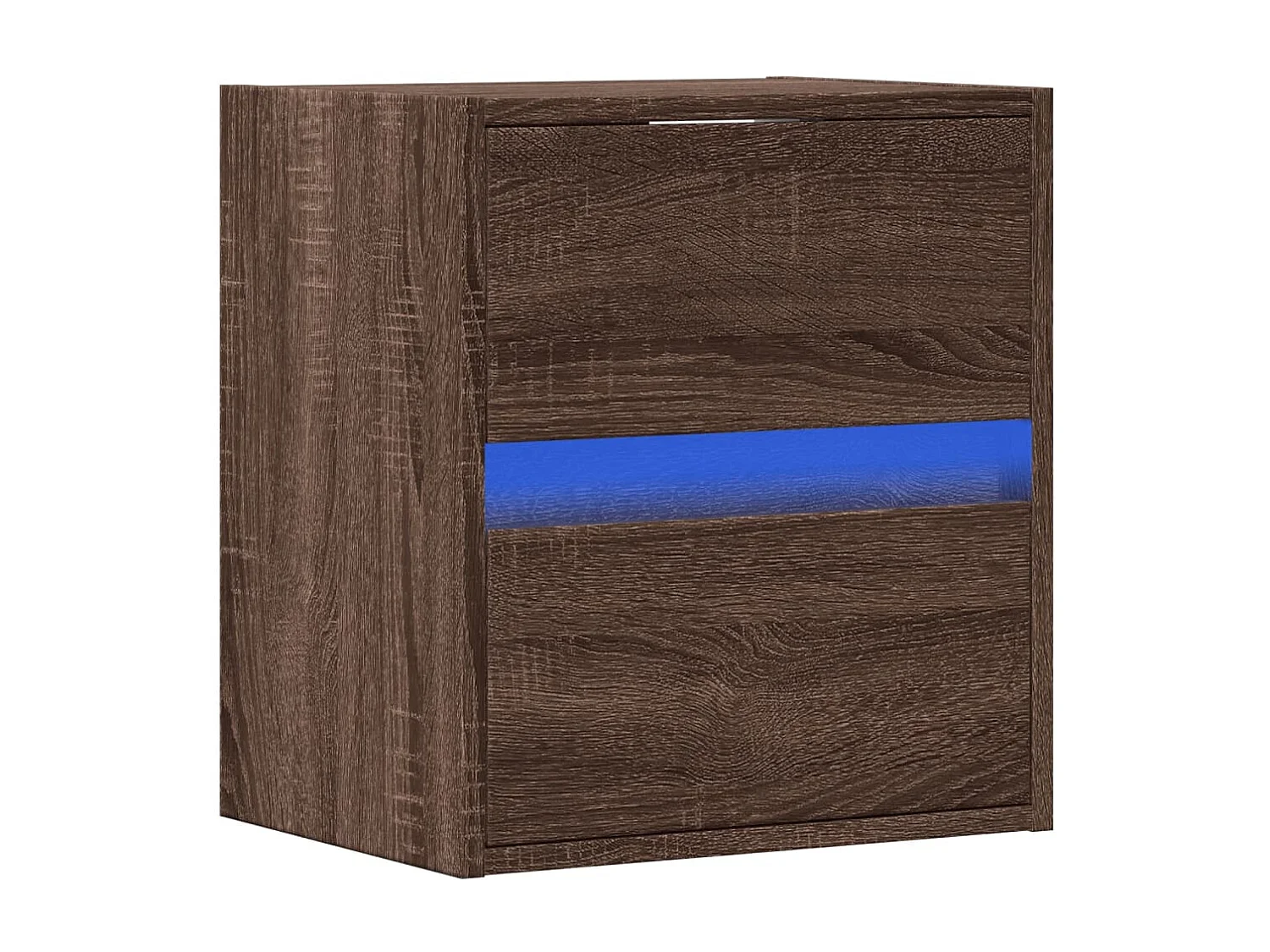 Meuble TV mural avec lumières LED chêne marron 41x31x45 cm