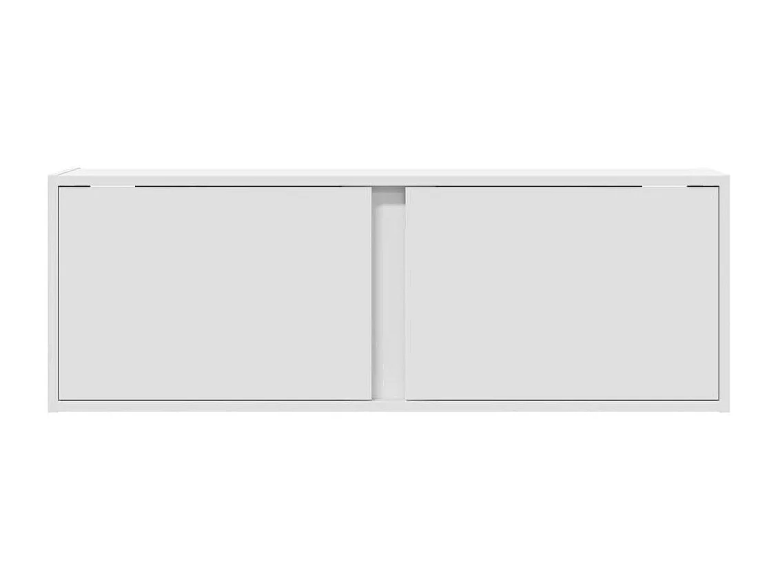 Móvel de parede para TV com luzes LED 100x31x35 cm branco